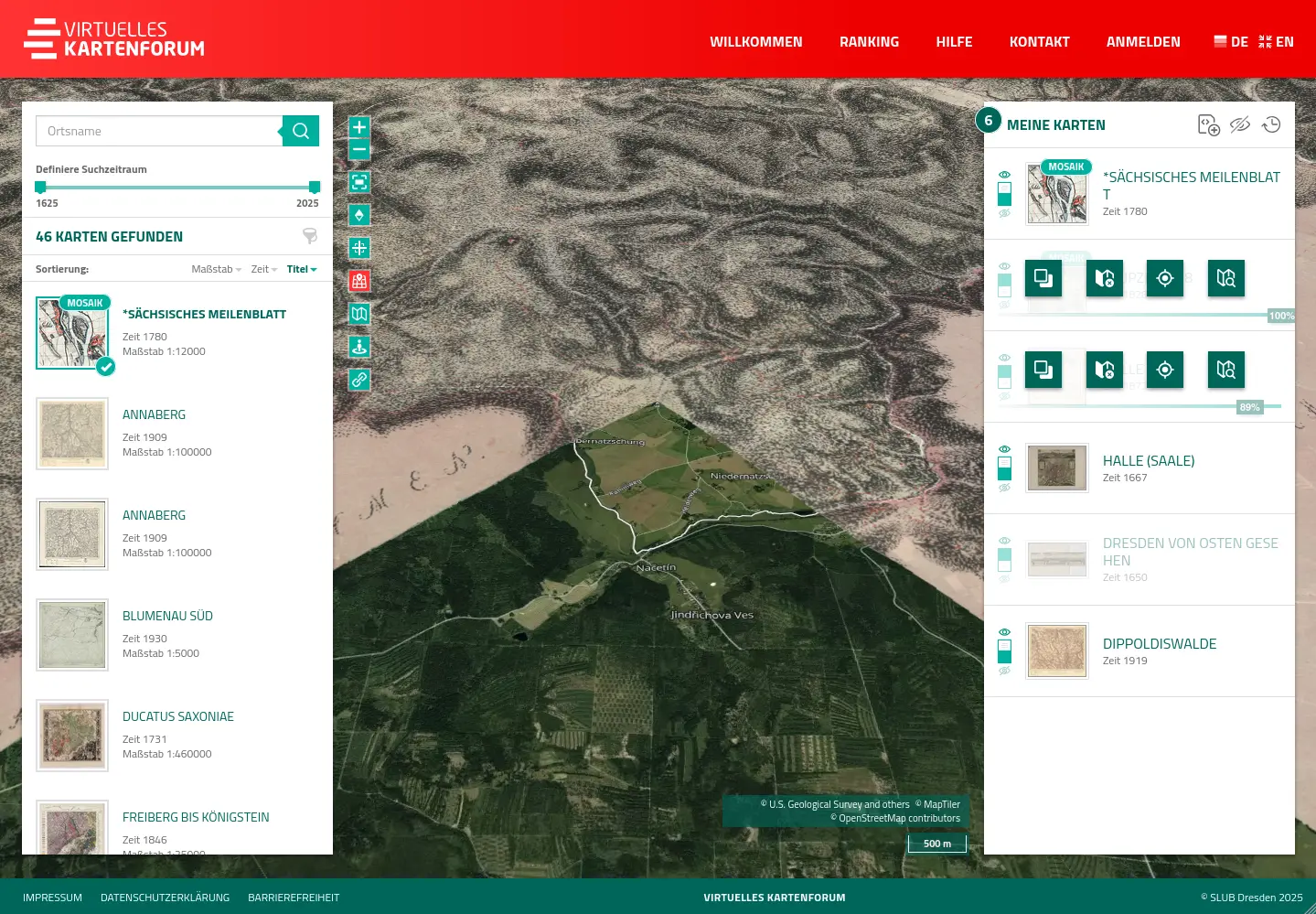 Screenshot of the Virtual Map Forum, showing the topography of the map.